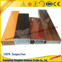 Customized Aluminium Extrusion Profile Electrophoresis Wood Grain for Window Profile